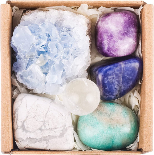 23 Piece Natural Crystal Stone Set Gift Box